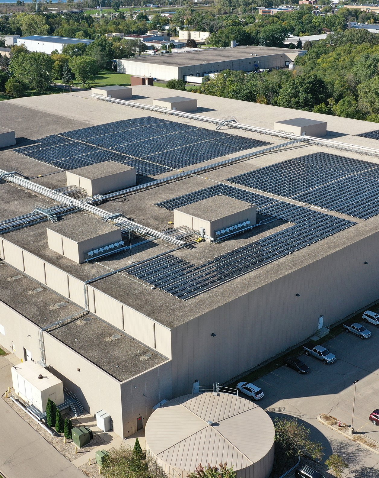 Certco headquarters rooftop solar system