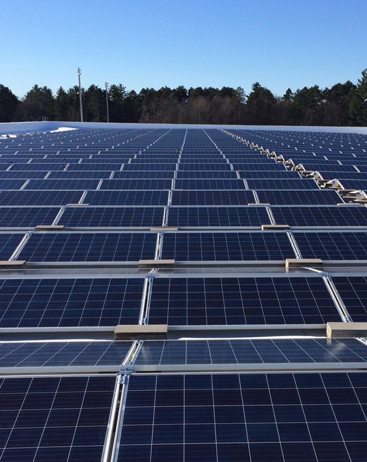 Lakeland Union High School roof-mounted solar PV system