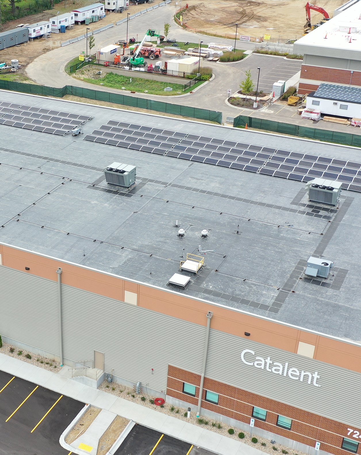 Catalent had SunPeak build a roof-mounted solar PV system
