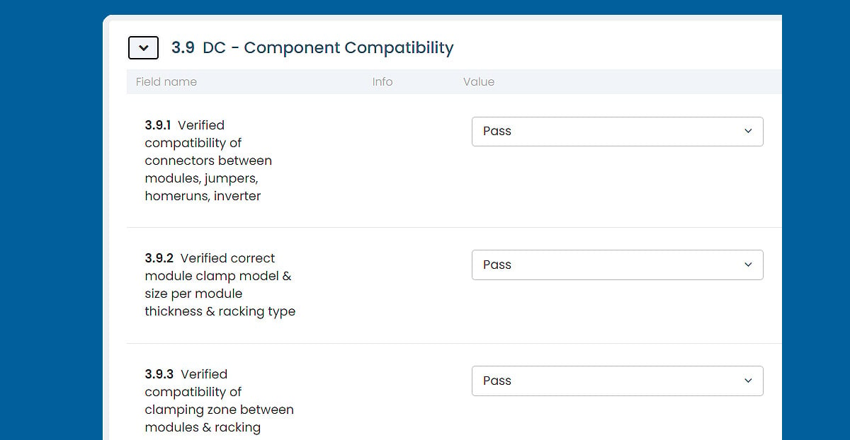 SunPeak Commercial Solar Commissioning Checklist - Quality