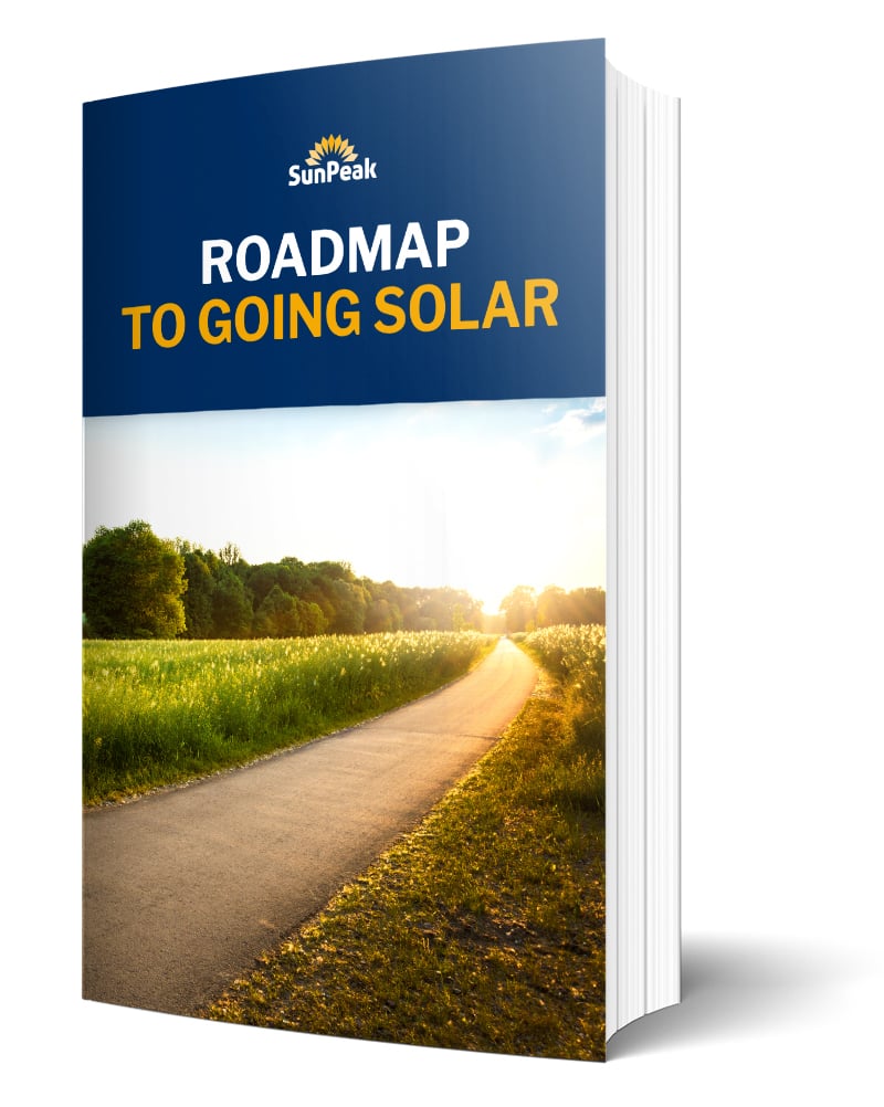 The front cover of industrial solar provider SunPeak’s Roadmap to Going Solar download 