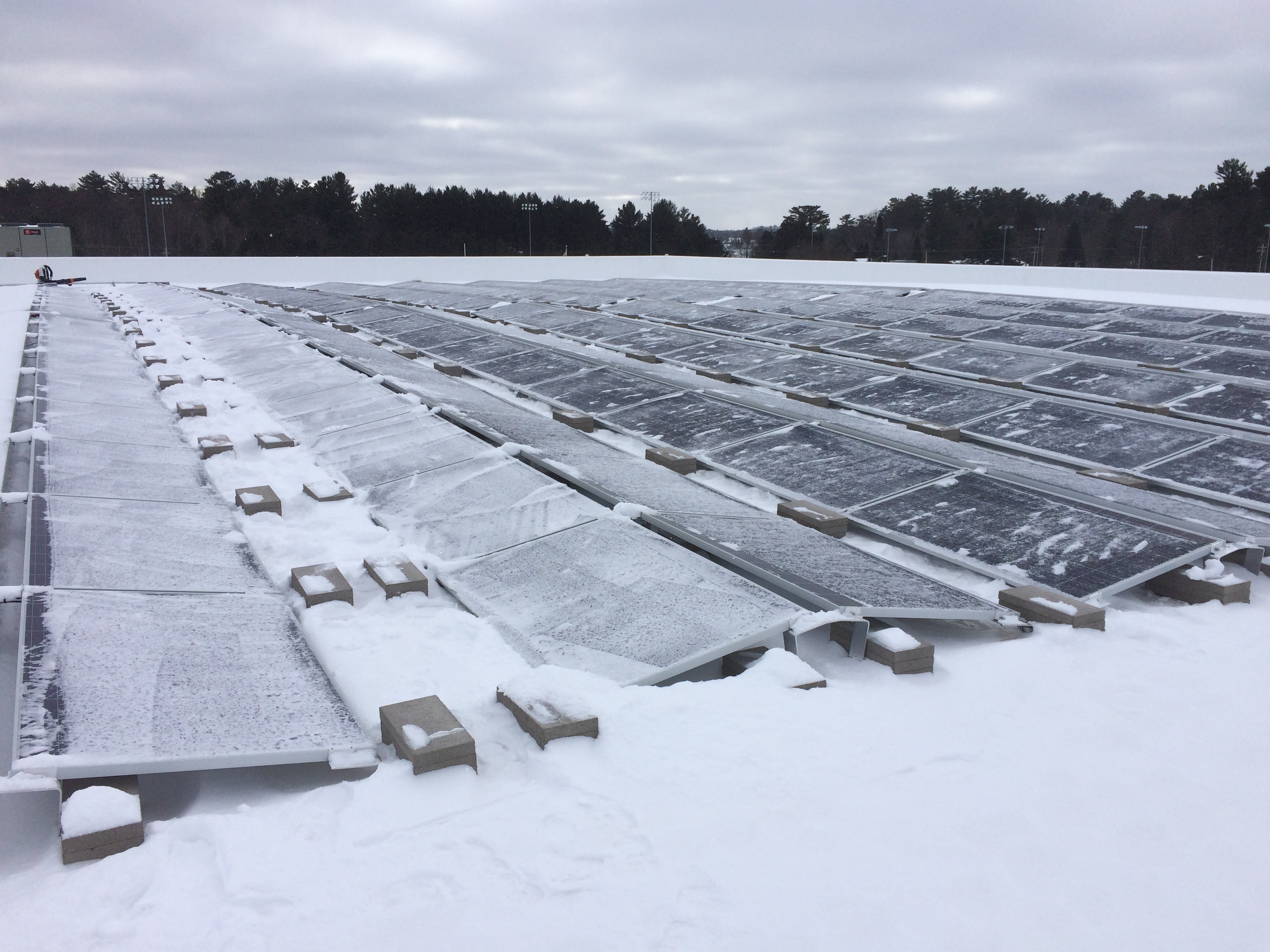 snow solar panels