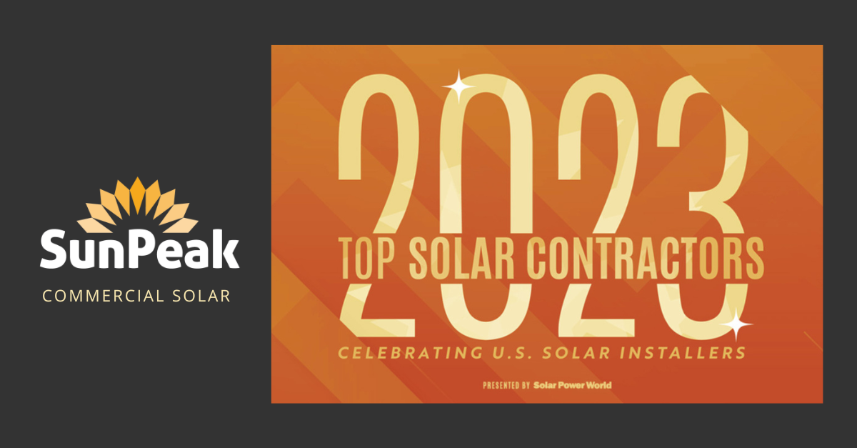 SunPeak Receives Top Solar Contractors Recognition